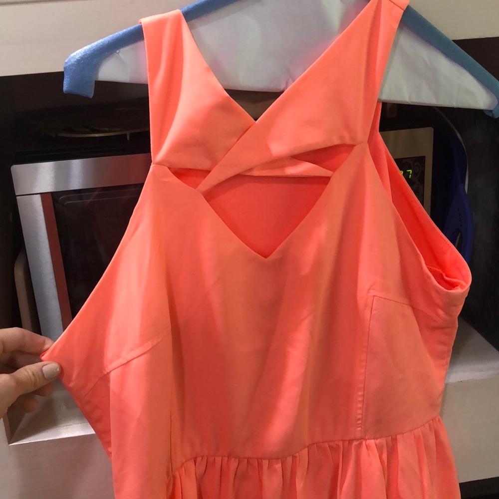Peach cocktail dress